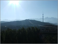 Вид на телебашню (г. Алматы, октябрь 2007 года)