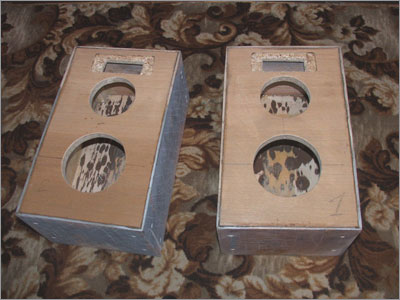 Дальше на место передних панелей были вклеены панели ДСП толщиной 16 мм